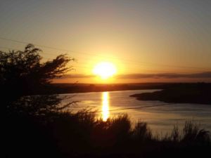 Tramonto rio Maputo