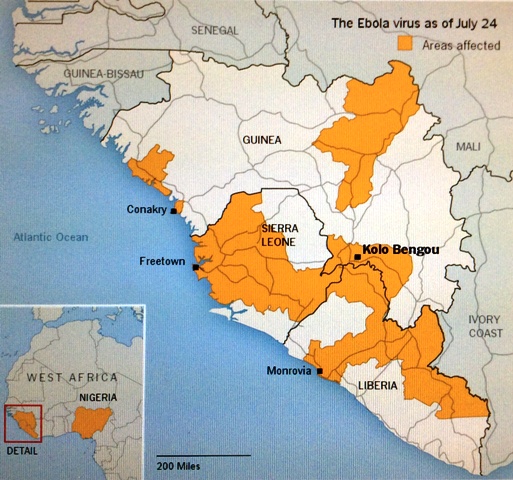 mappa ebola