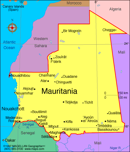 mappa mauritania