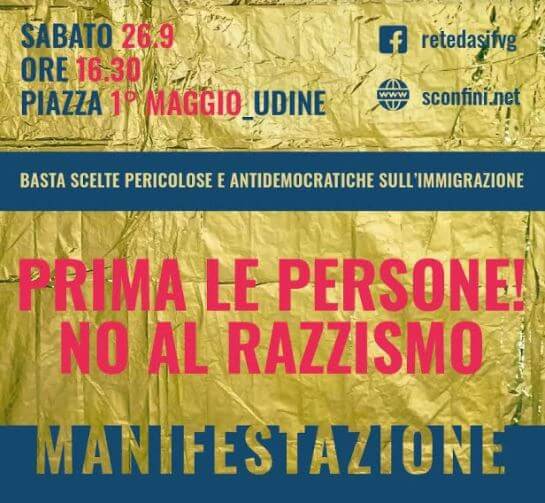 Manifestazione Udine rete dasi