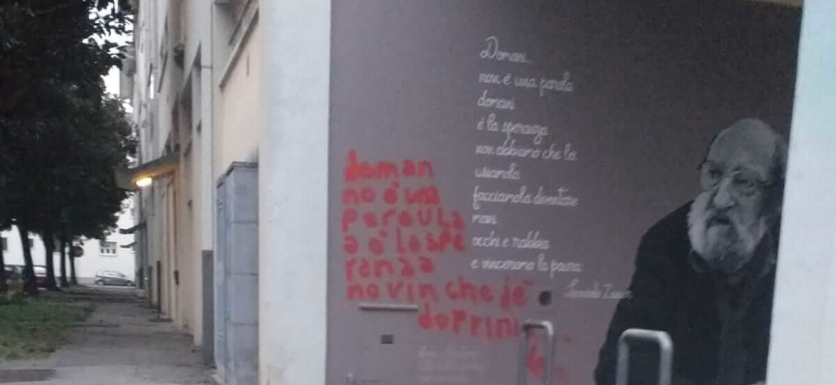 Imbrattato il murale